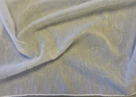 Лён вышивка люрикс 871 С2 белый+молоко+серебро выс 2,80 - Интернет-магазин тканей "Сама-швея". Ткани для домашнего текстиля в розницу..