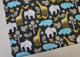 Хлопок сатин К-908 Зоопарк шир 1,60 - Интернет-магазин тканей "Сама-швея". Ткани для домашнего текстиля в розницу..