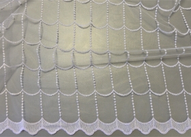 Сетка вышивка Колибри 308 белый выс 2,80 - Интернет-магазин тканей "Сама-швея". Ткани для домашнего текстиля в розницу..
