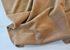 Вельвет трикотажный Бежевый шир 1,40 - Интернет-магазин тканей "Сама-швея". Ткани для домашнего текстиля в розницу..