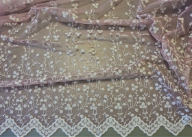 Сетка вышивка Грек Карнавал 2519 пудра выс 2,80 - Интернет-магазин тканей "Сама-швея". Ткани для домашнего текстиля в розницу..