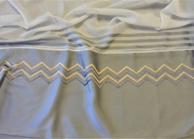 Лён жаккард Миссони 911 С1 белый+серебро выс 2,80 - Интернет-магазин тканей "Сама-швея". Ткани для домашнего текстиля в розницу..