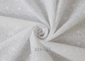 Хлопок с вышивкой ХЛВ-055 Ромашки на белом шир 1,40 - Интернет-магазин тканей "Сама-швея". Ткани для домашнего текстиля в розницу..