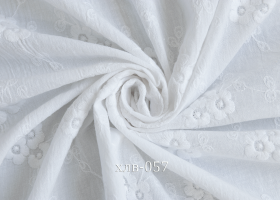 Хлопок с вышивкой ХЛВ-057 Цветы белые шир 1,30 - Интернет-магазин тканей "Сама-швея". Ткани для домашнего текстиля в розницу..